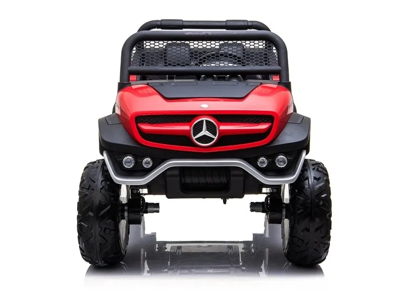 mercedes unimog - automobil na akumulator, crveni 4x4 - slika 3