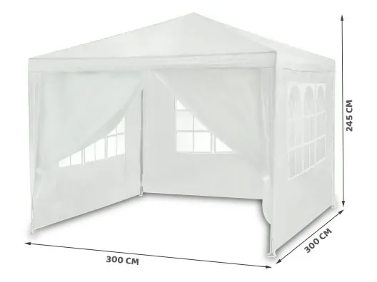 bijeli vrtni paviljon 3x3m 4936 - slika 5