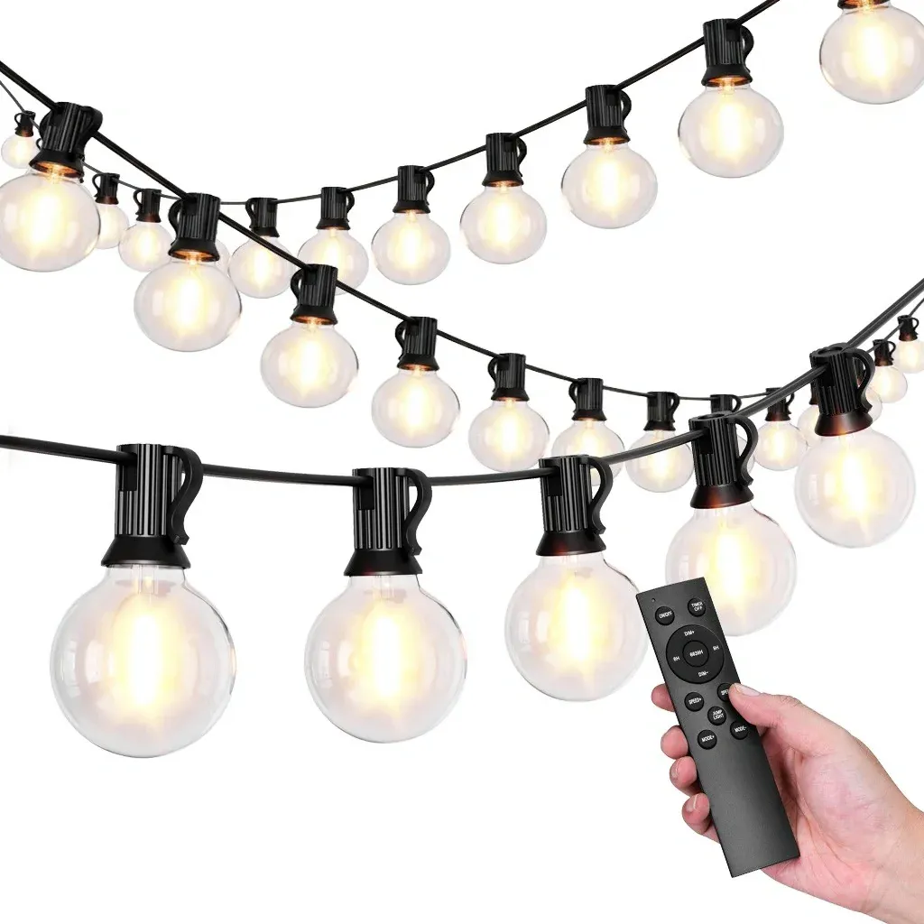 Garden string lights garland chain 30x LED 20 m, 9 modes, outdoor lights 9W - Pribislavec