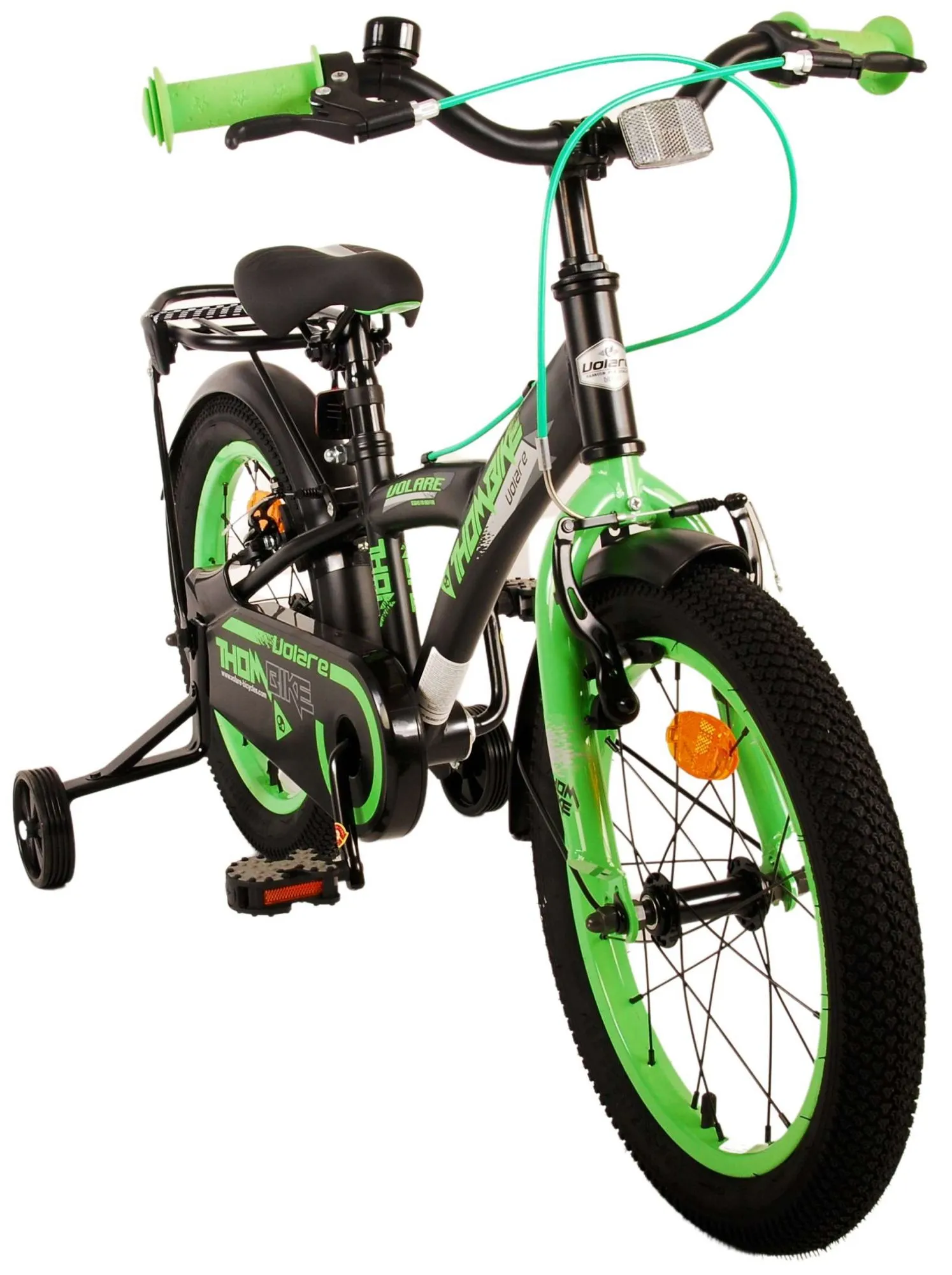dječji bicikl volare thombike 16" s dvije ručne kočnice crno-zeleni - slika 11