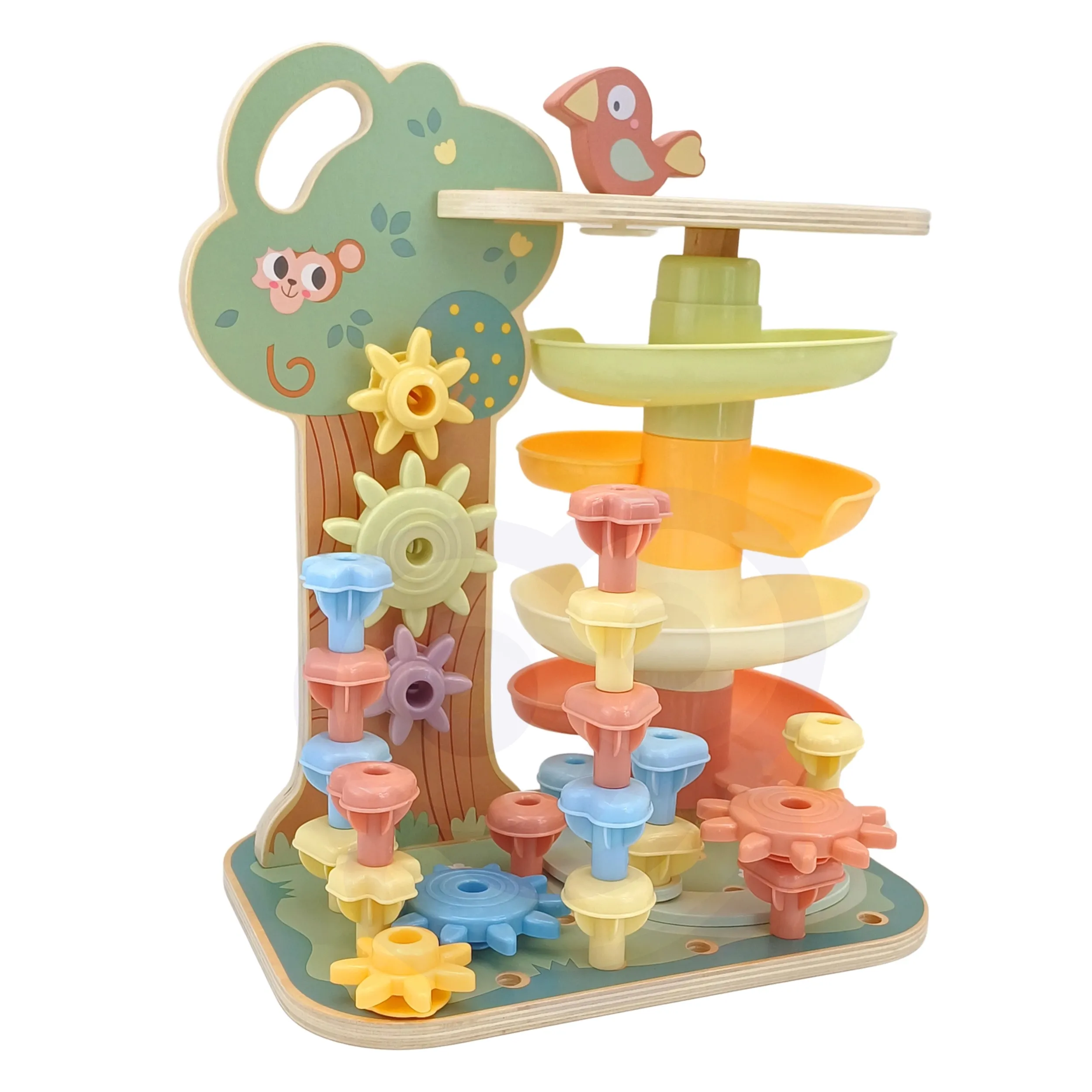 woopie green drvo aktivnosti s kulodromom montessori 4u1 - slika 7