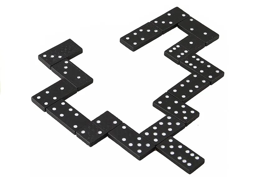 domino u drvenoj kutiji 28kom. 2-4 igrača - slika 5