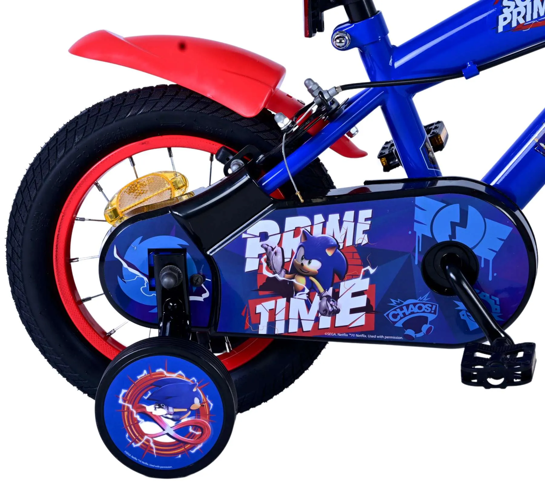 dječji bicikl sonic prime 12" plavo crveni s 2 ručne kočnice - slika 4