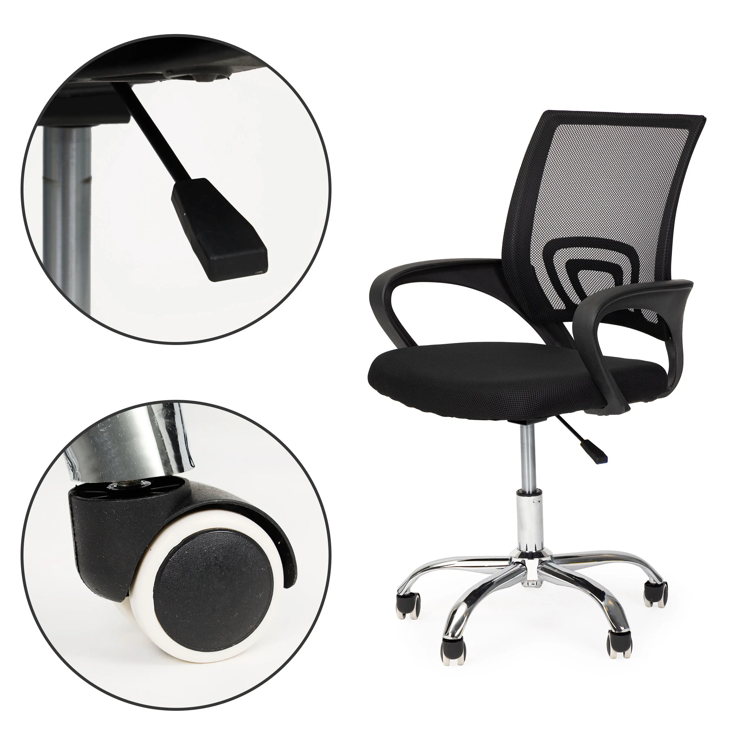 modernhome ergonomska uredska stolica – okretna s podesivim naslonom - slika 9