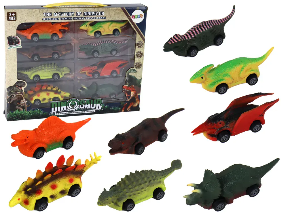 set od 8 autića dinosaura s frikcijskim pogonom - slika 2