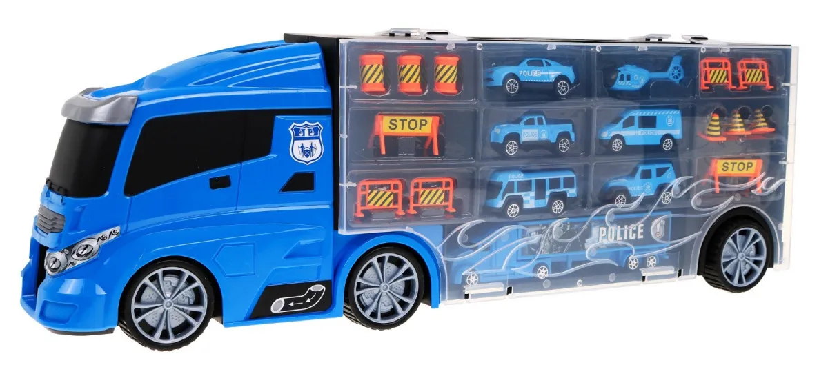 veliki policijski kamion transporter vozila i dodataka - slika 3