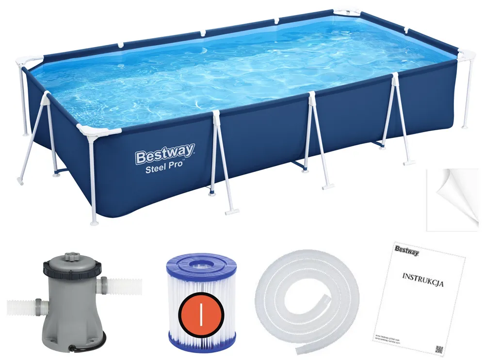 bestway montažni bazen s pumpom 400x211 cm 56424 - slika 5