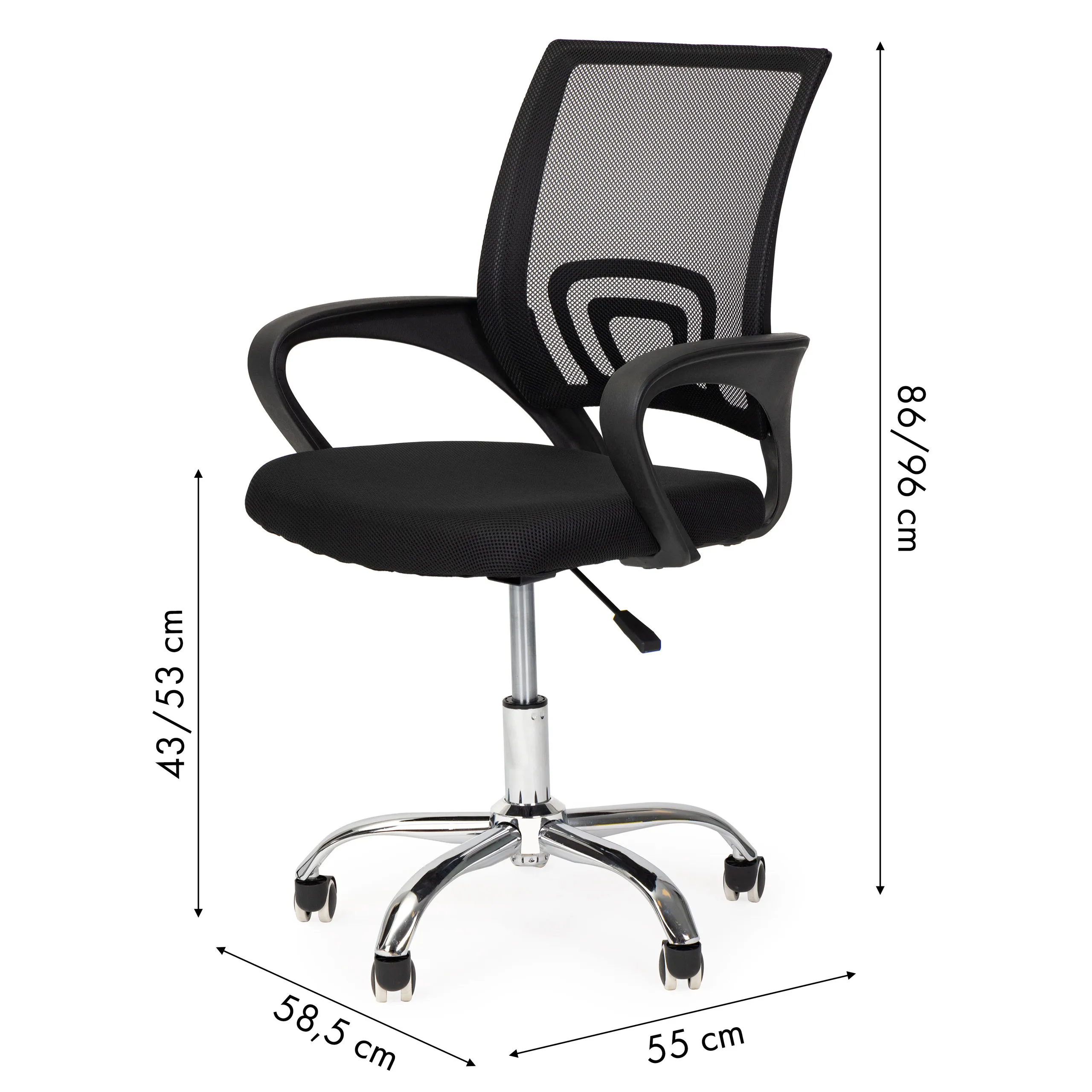 modernhome ergonomska uredska stolica – okretna s podesivim naslonom - slika 8