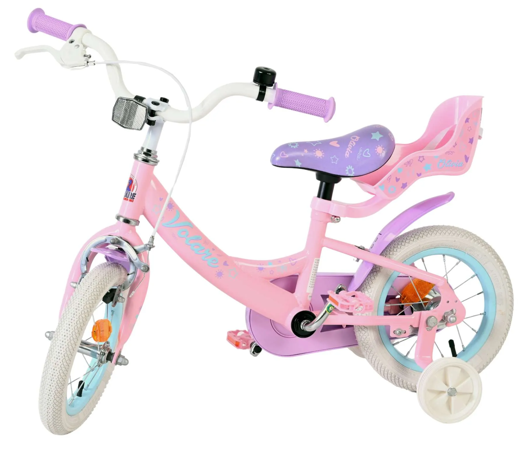 volare dječji bicikl olivia 12″ ružičaste boje - slika 9