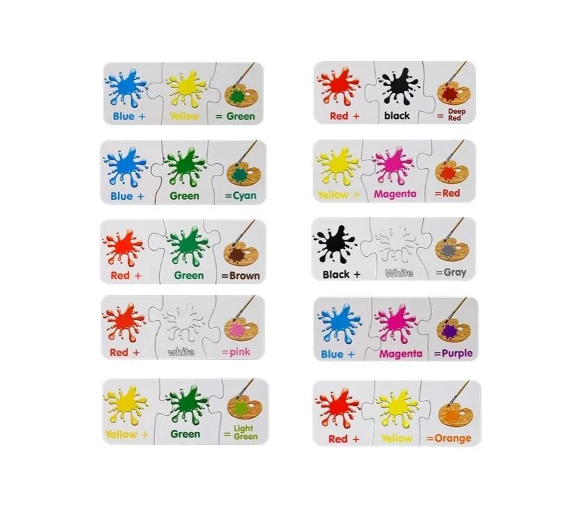 edukativne puzzle - boje na engleskom - slika 3
