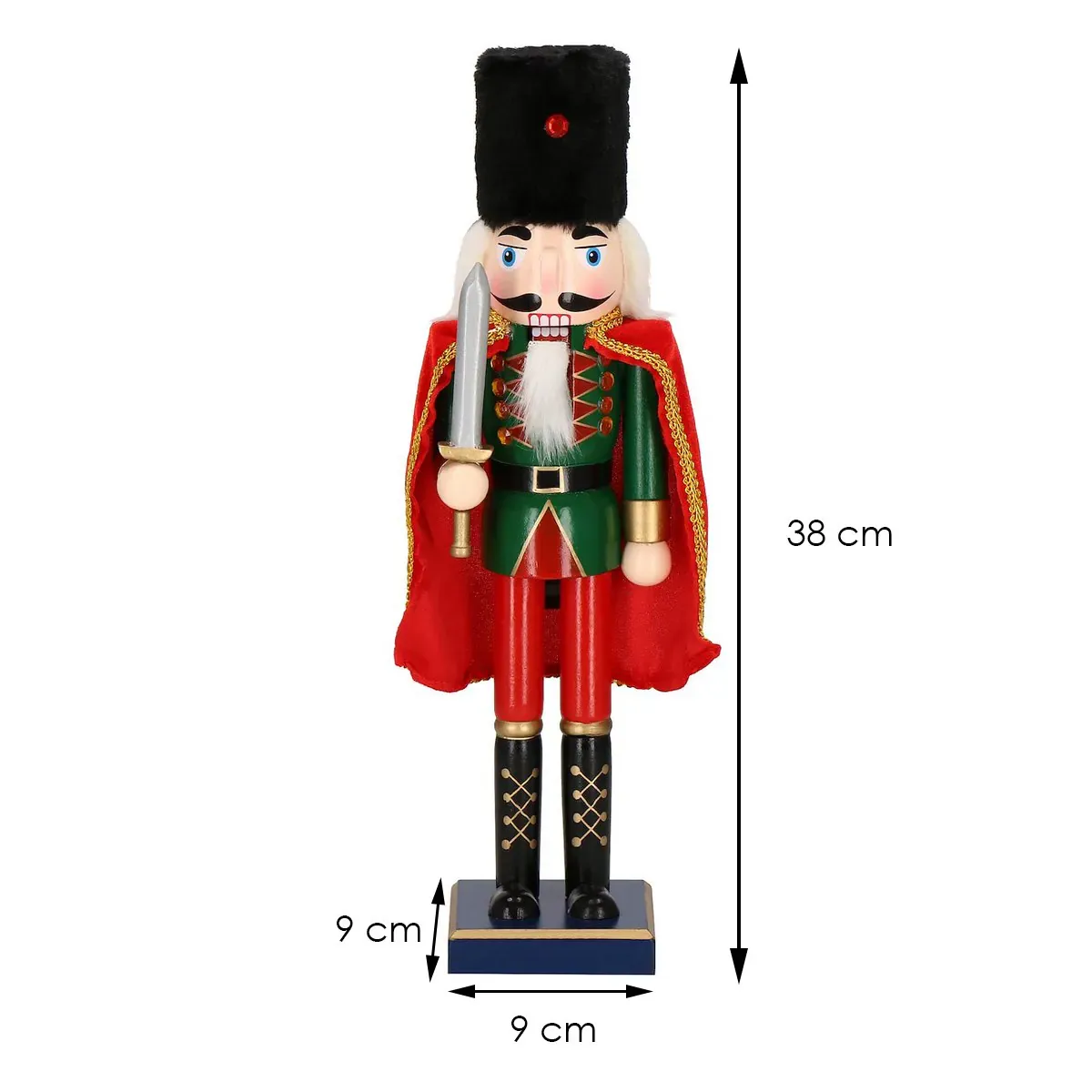 božićna dekoracija - figurica orašar, 38 cm - slika 1