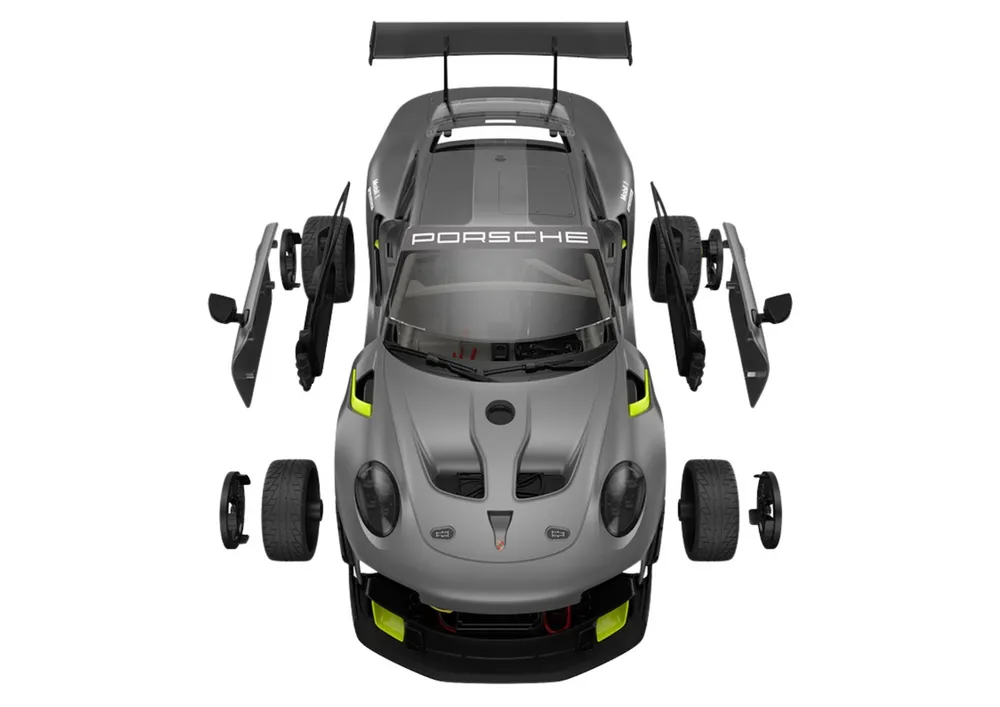 auto na daljinski rc rastar 1:18 porsche 911 gt2 sivi 68 elemenata - slika 6
