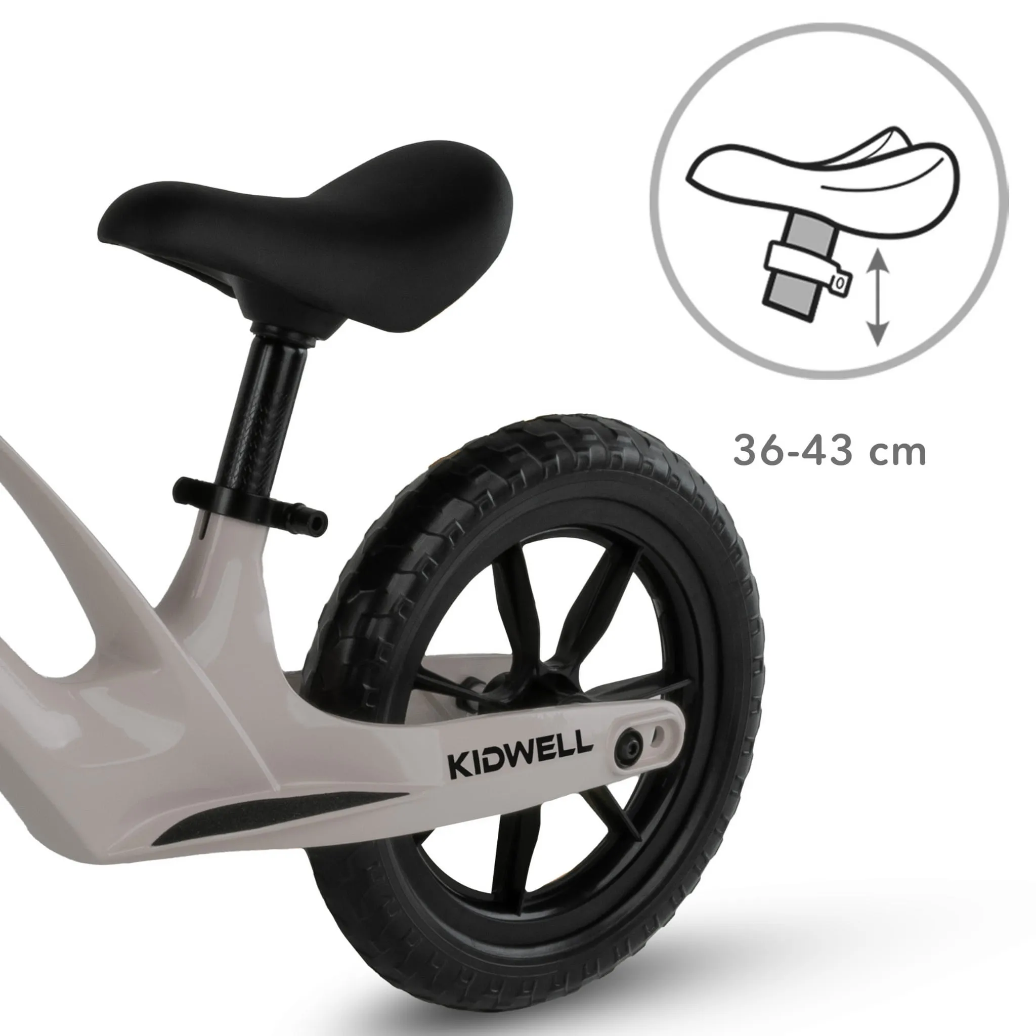 kidwell vito dječji bicikl bez pedala, sivi - slika 7