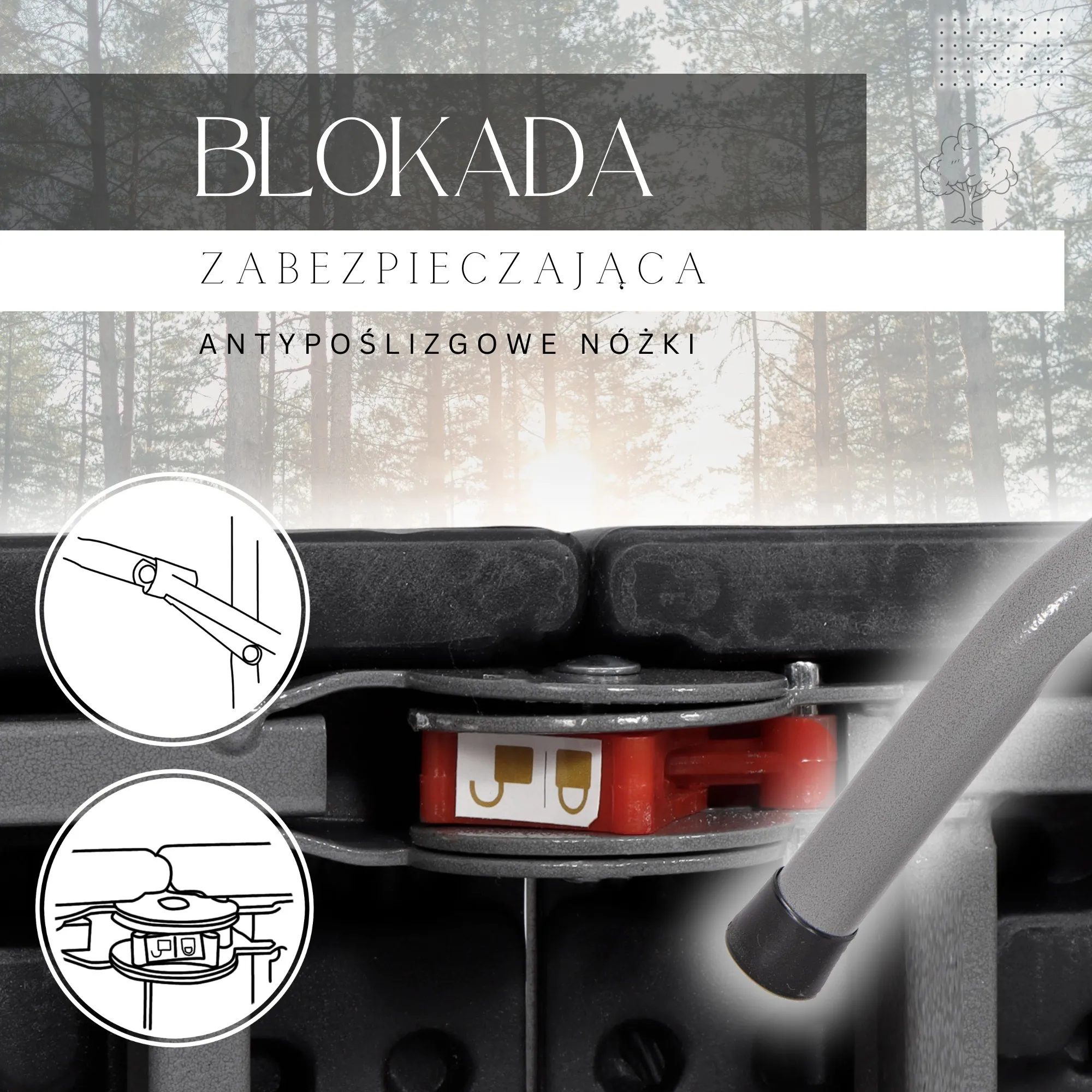 sklopivi catering stol 180 cm, crni - slika 6
