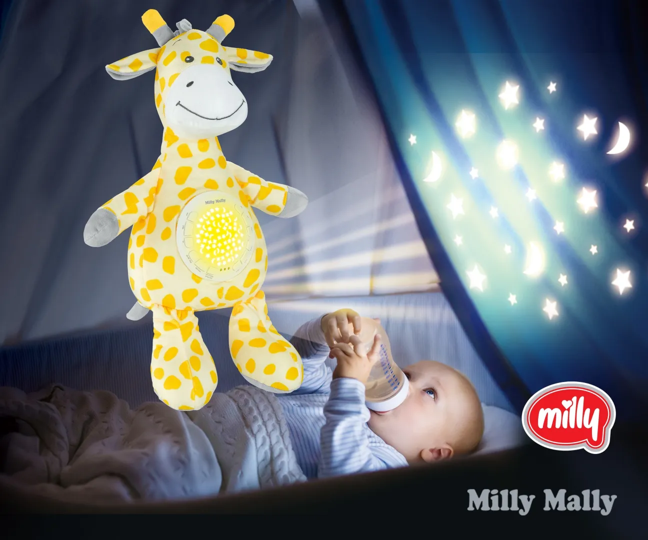 milly mally plišani projektor žirafa - slika 7