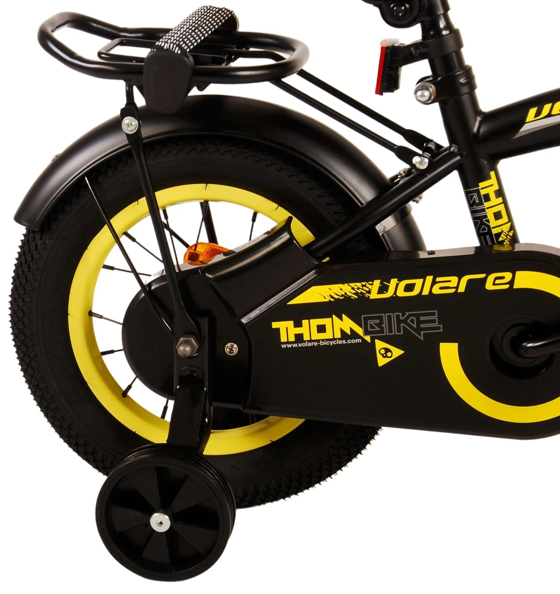 volare dječji bicikl thombike 12" crno-žuti - slika 4
