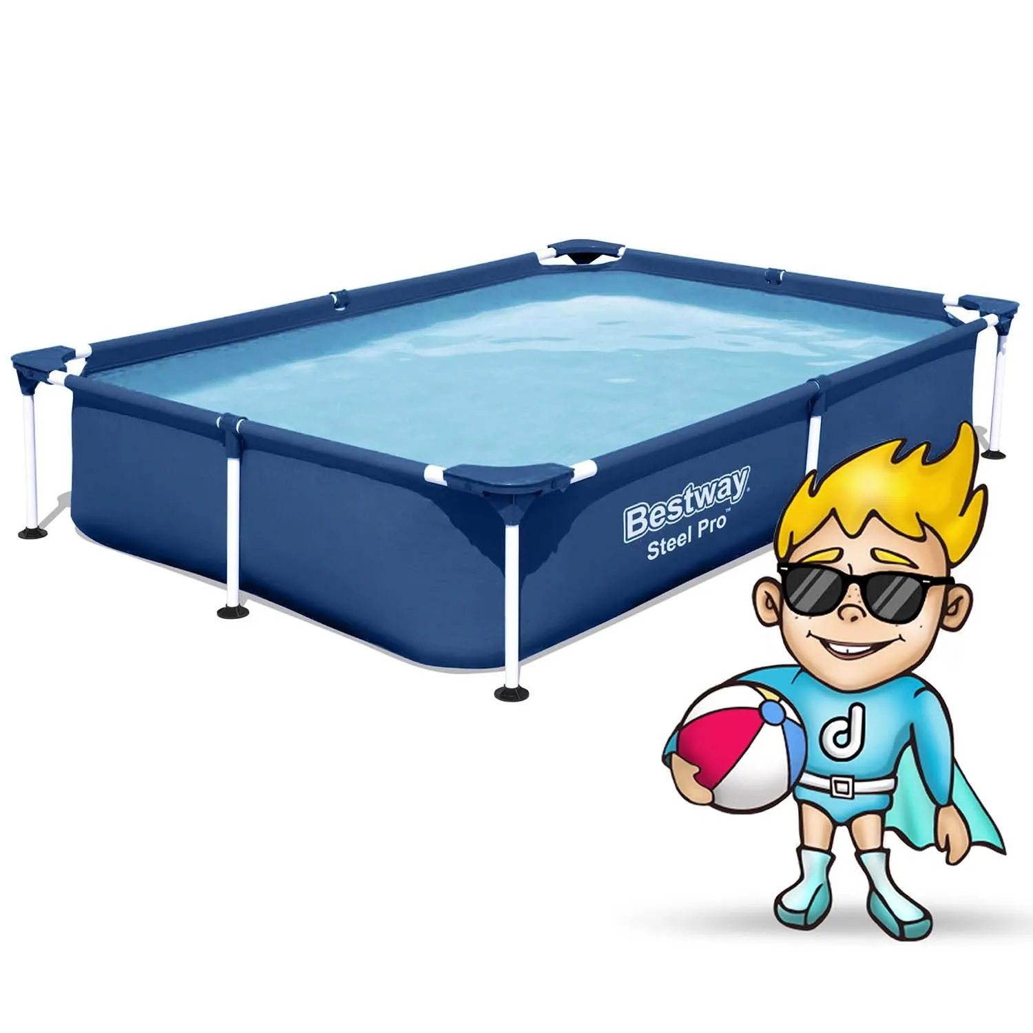 bestway bazen pravokutnog okvira 221x150x43 cm - slika 3