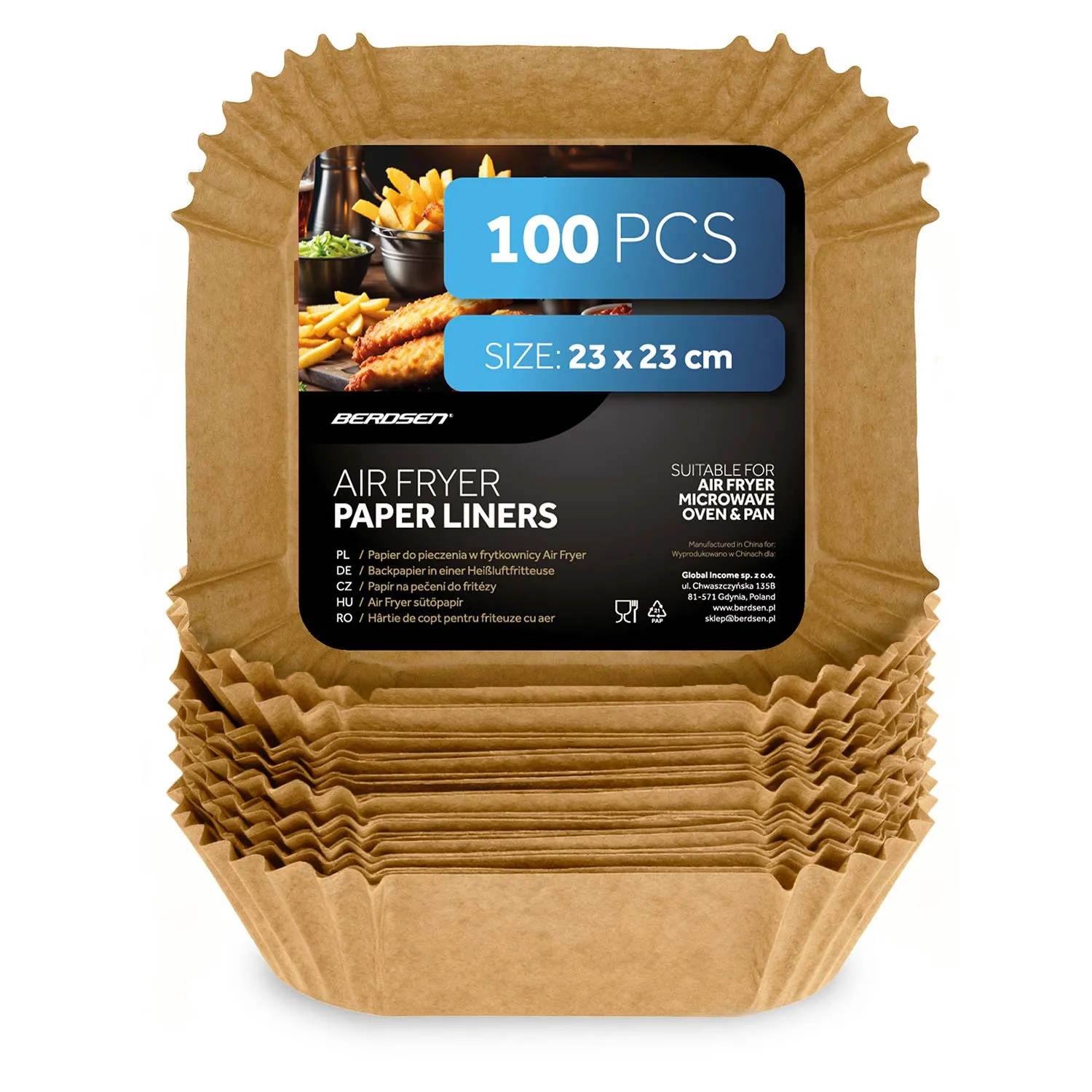 papir za pečenje za uloške friteze 23 cm berdsen - 100 kom - slika 3