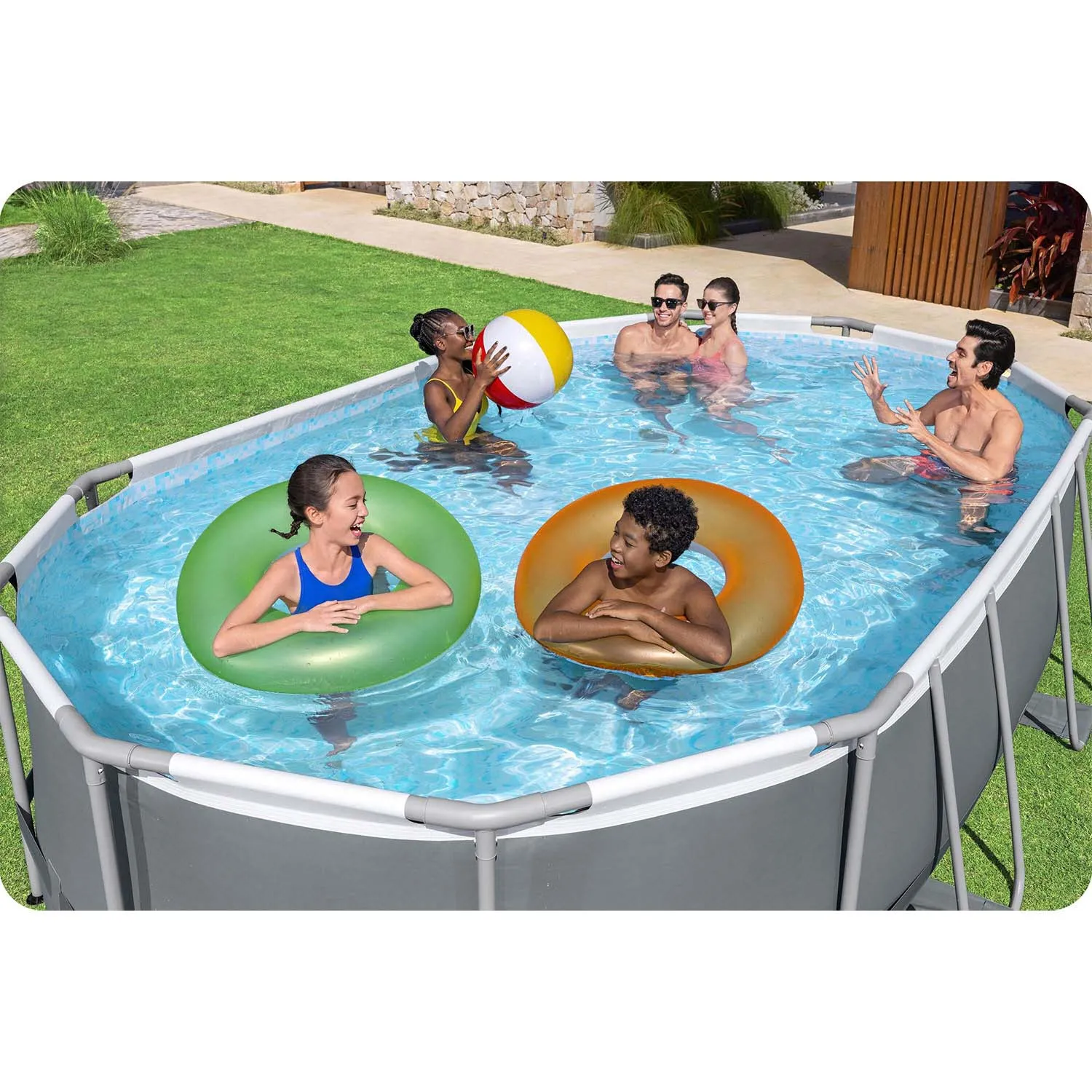 okvirni vrtni bazen 488 x 305 x 107 cm 12u1 bestway - slika 9
