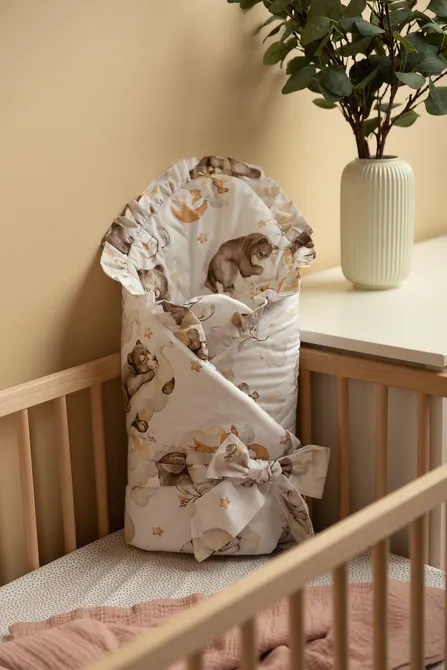 dvostrani poplun za bebe 75x75cm medo - slika 7