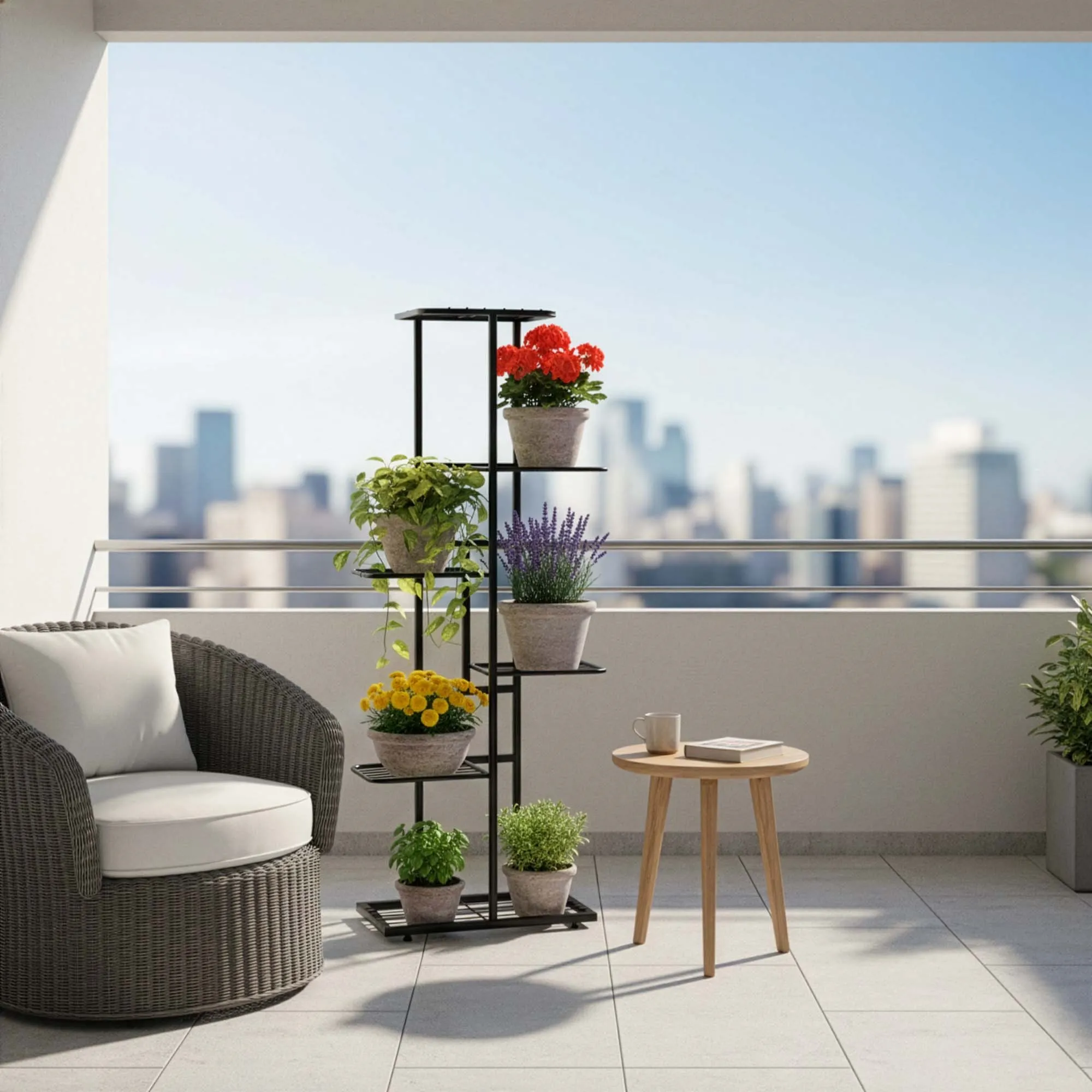 metalni stalak za cvijeće 105 x 44,5 x 22,5 cm - slika 10
