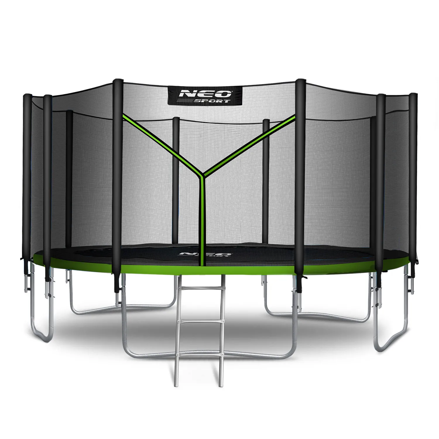 neo-sport vrtni trampolin 465 cm (15 ft) s vanjskom mrežom i ljestvama - slika 3