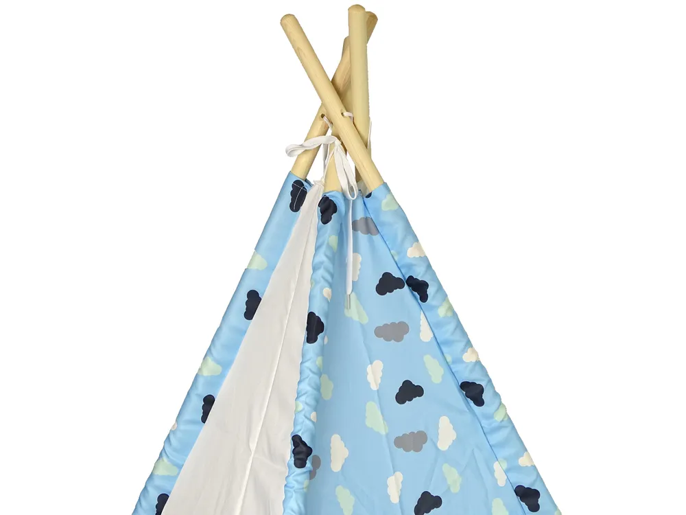 indijanski šator teepee - vodootporan s oblacima - slika 4