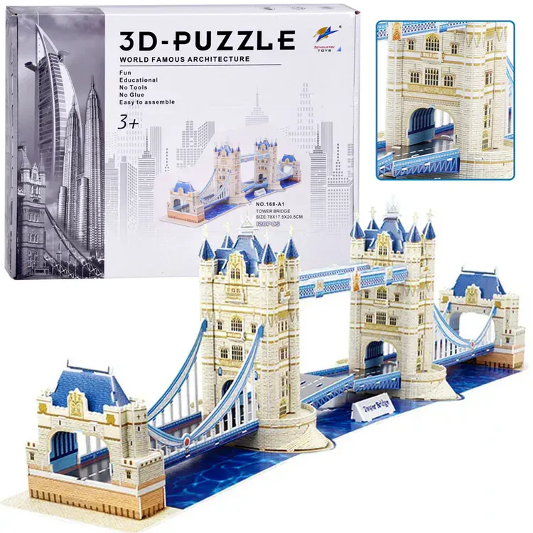 3d puzzle tower bridge u londonu 120 kom. - slika 2
