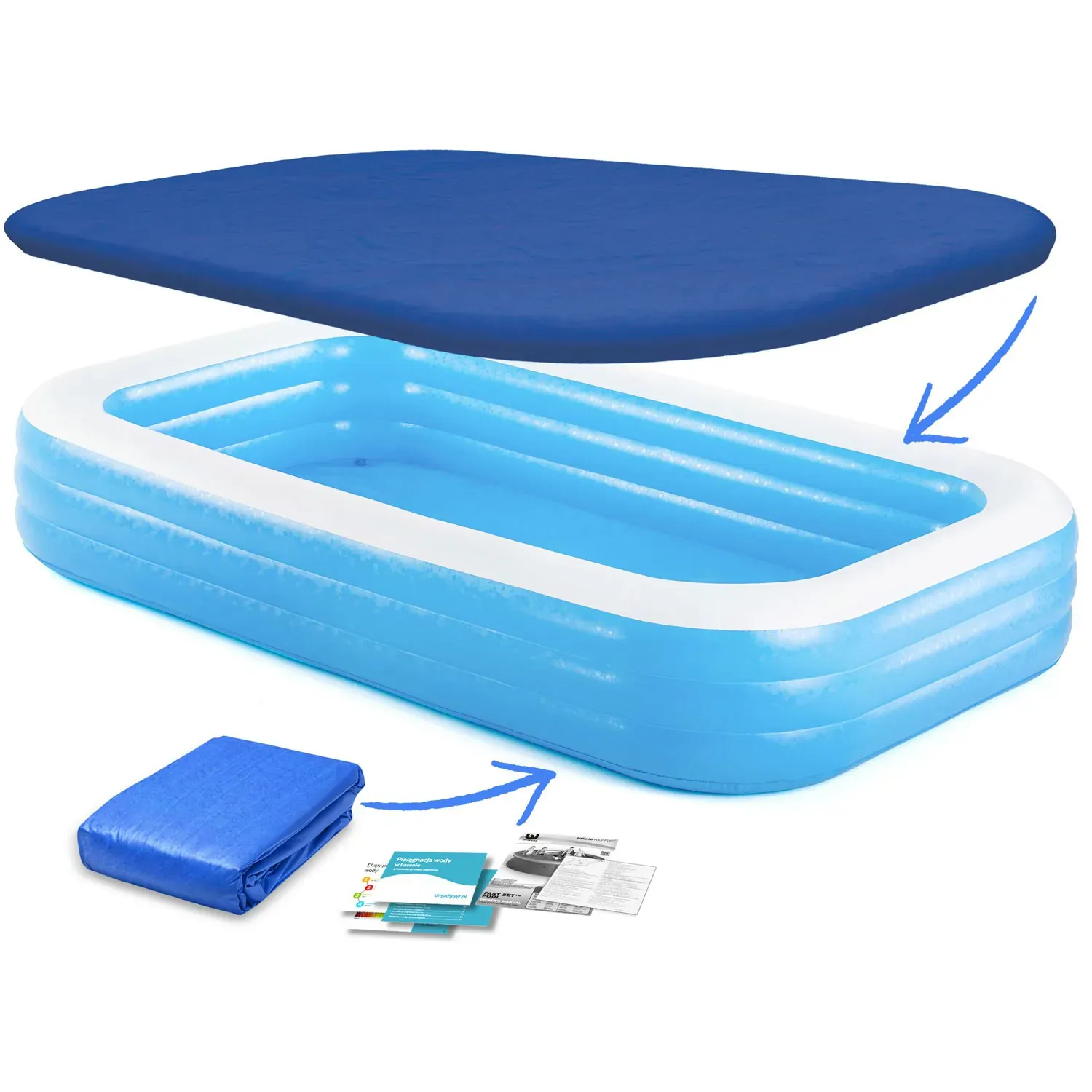 bestway obiteljski bazen na napuhavanje 305 x 183 x 56 cm - slika 3