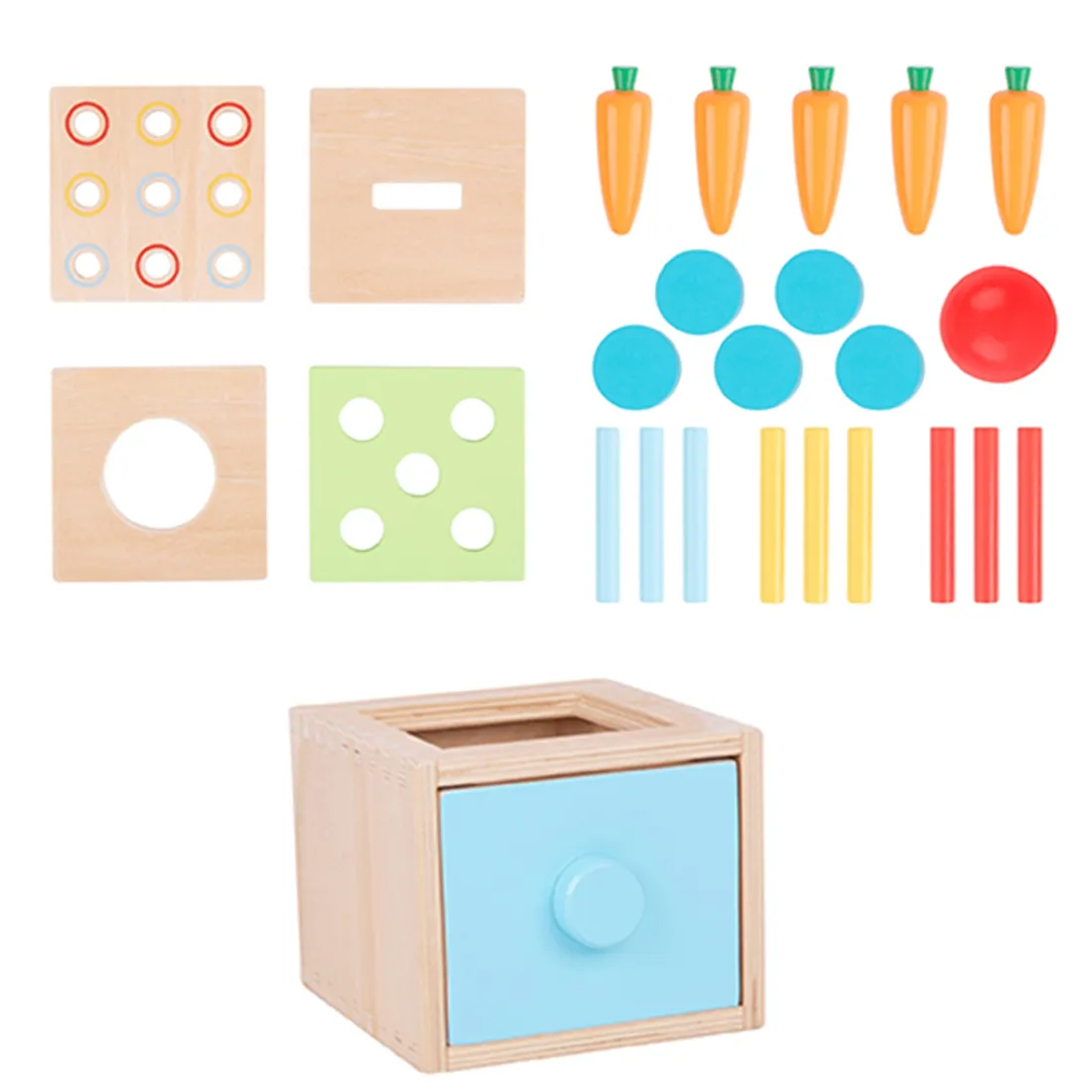 woopie montessori drvena kutija/sorter s kliznom ladicom - slika 9
