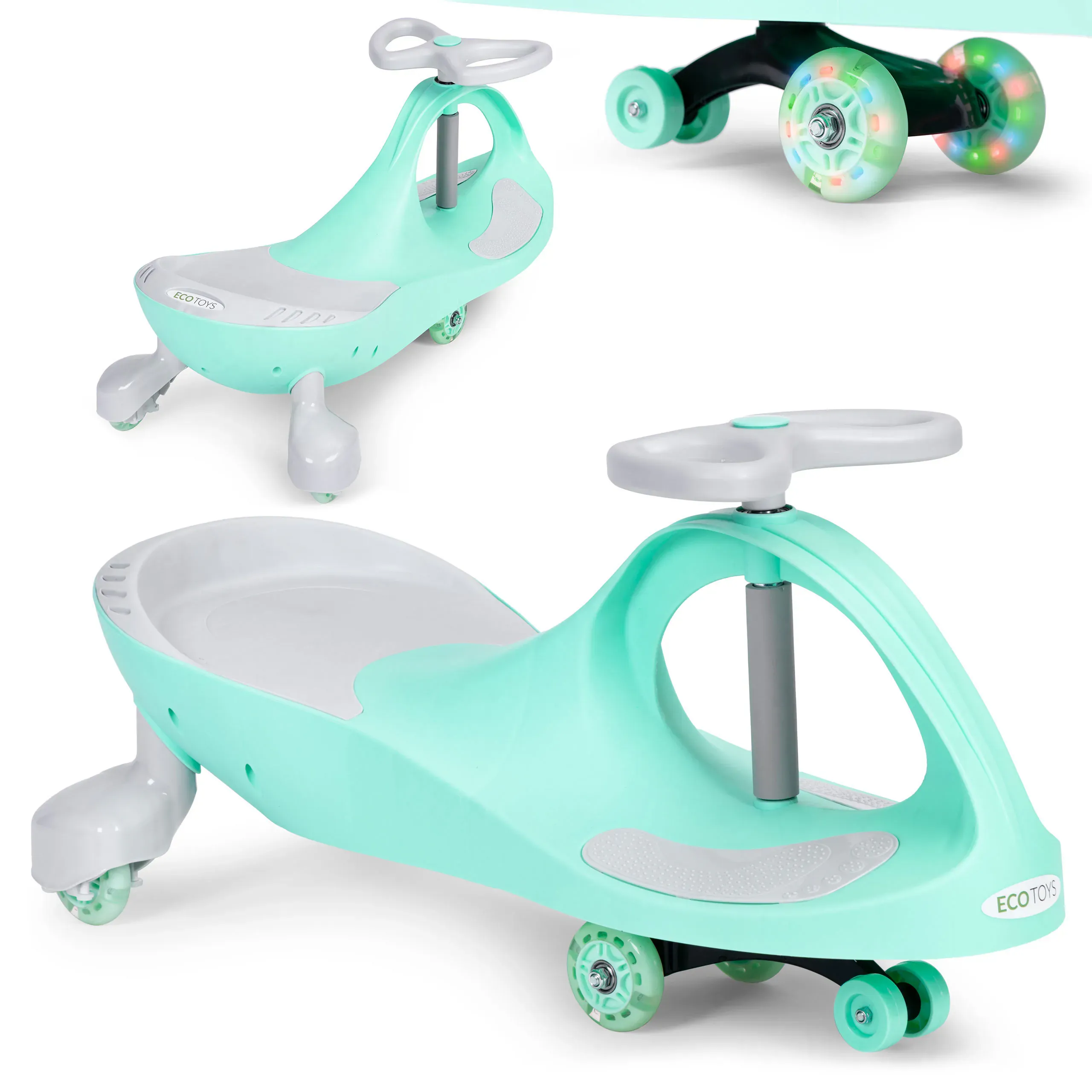 ecotoys guralica sa led kotačima - tirkizni - slika 2