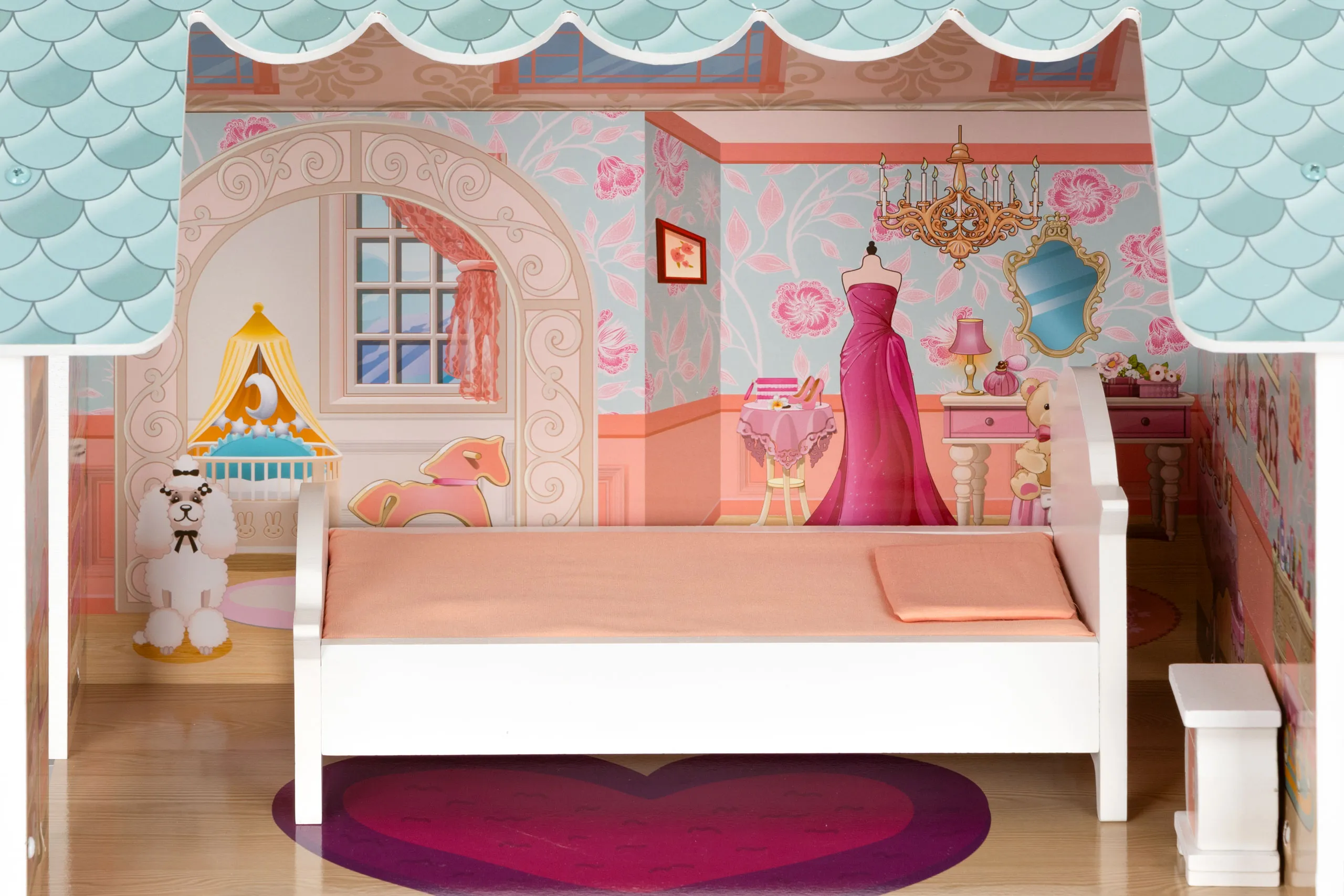 ecotoys velika kućica za barbie lutke 3 etaže - slika 9