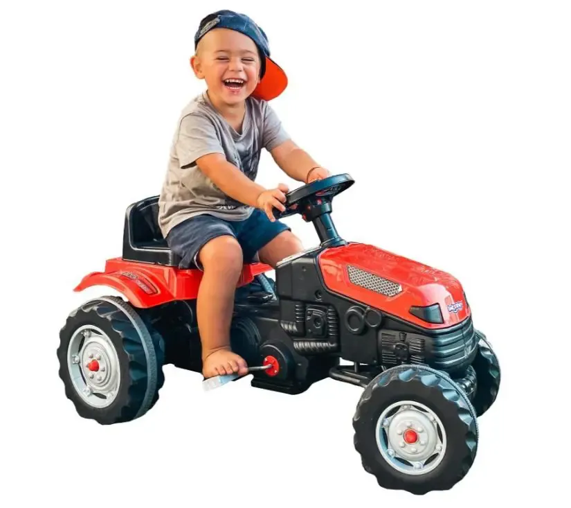 woopie traktor na pedale - gotrac crveni - slika 2