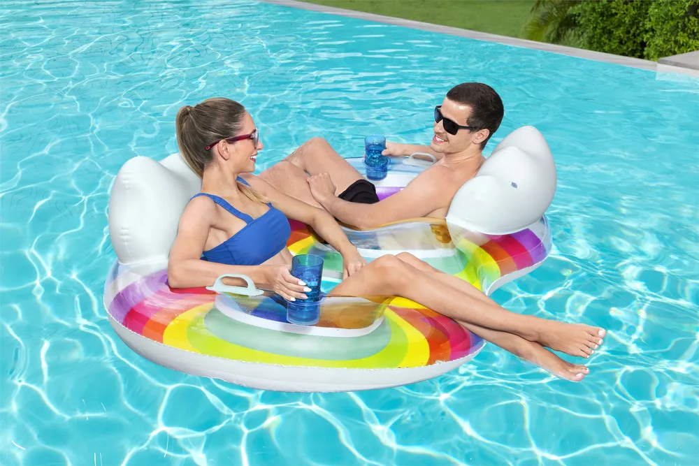 bestway dupli kolut za plivanje na napuhavanje 186 x 116 cm rainbow - slika 9