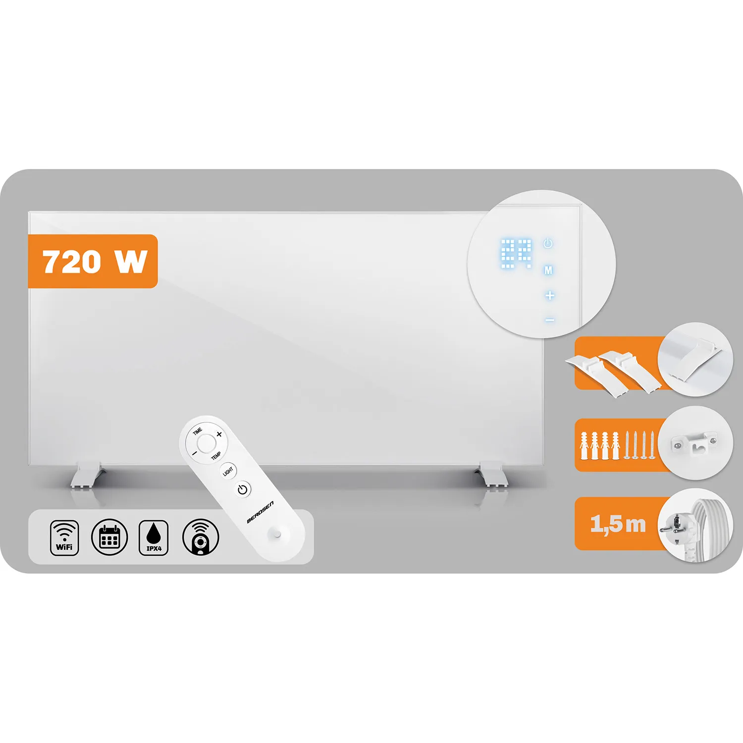 infracrveni grijač 720w berdsen bd-983 wifi aplikacija za daljinsko upravljanje - slika 7