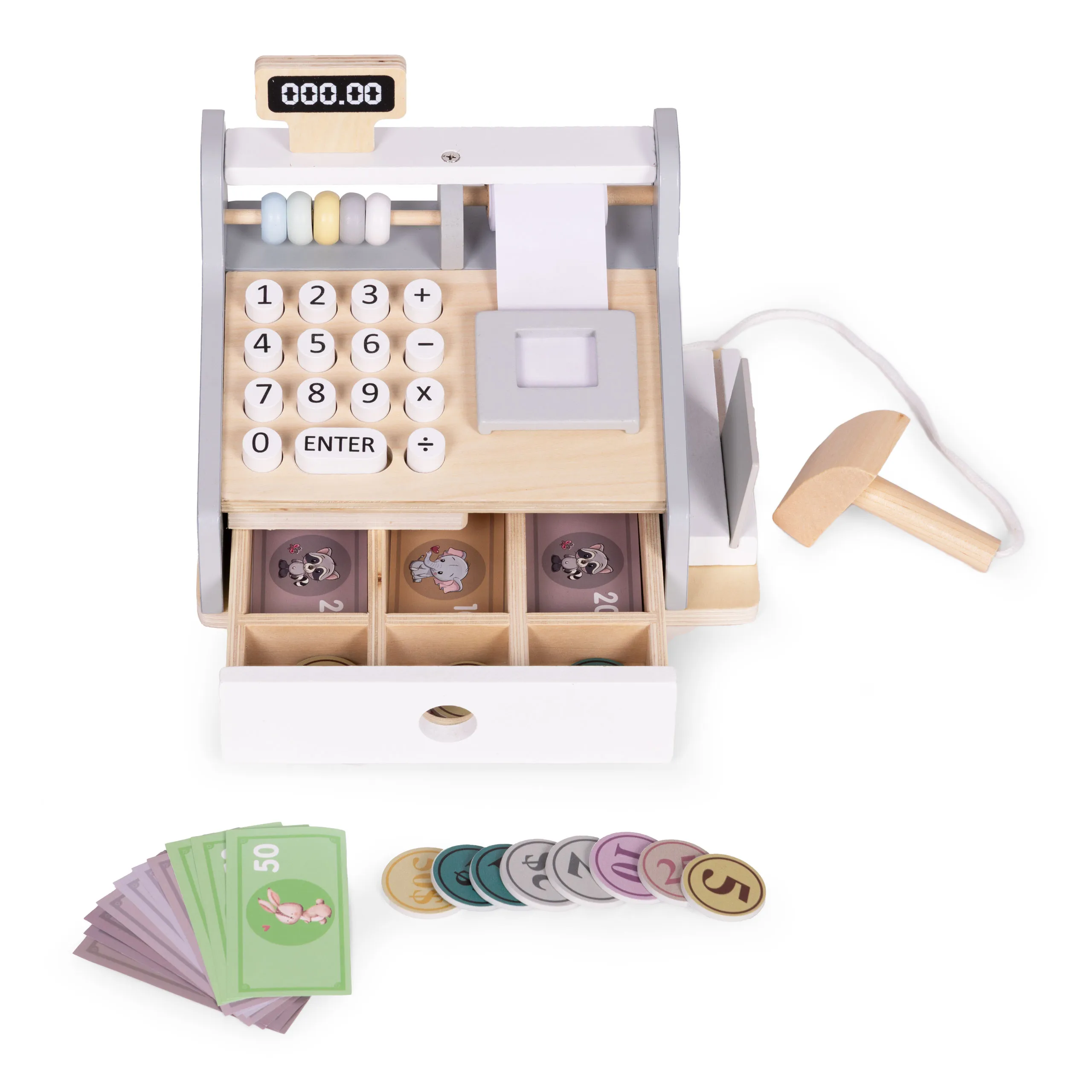 ecotoys drvena dječja blagajna - slika 5