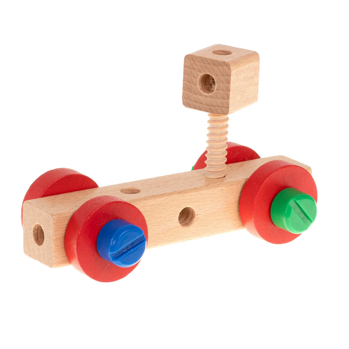 diy stolica edukativni set za gradnju drvenih blokova 49 elemenata - slika 9