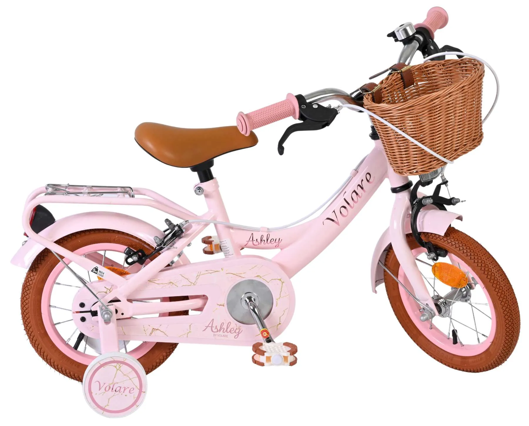 volare dječji bicikl ashley 12″ pink boje, s dvije ručne kočnice - slika 11