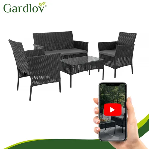 gardlov vrtni namještaj od crnog ratana 26908 - slika 8