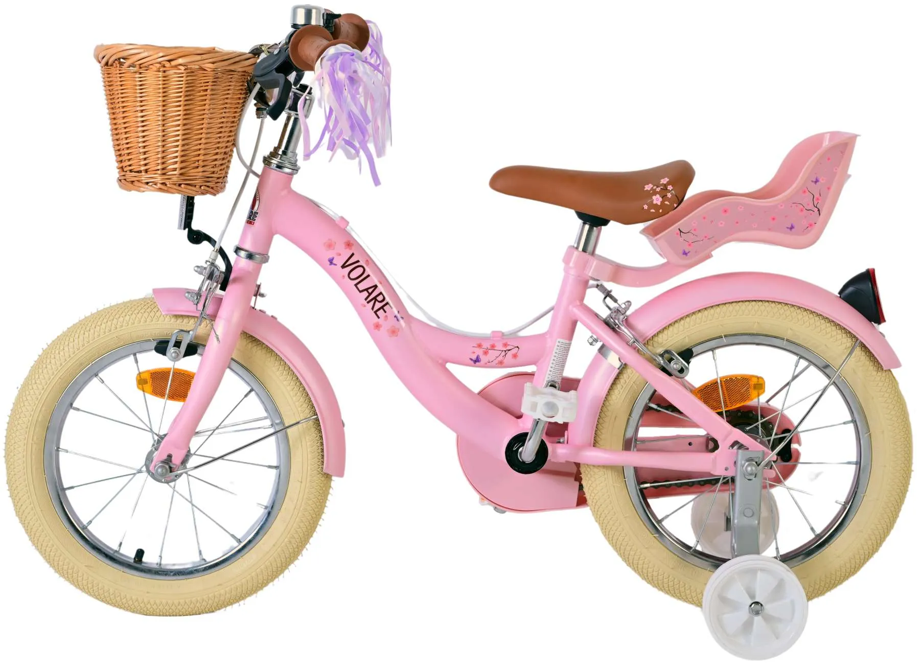 volare blossom kids 14" s dvije ručne kočnice rozi - slika 9