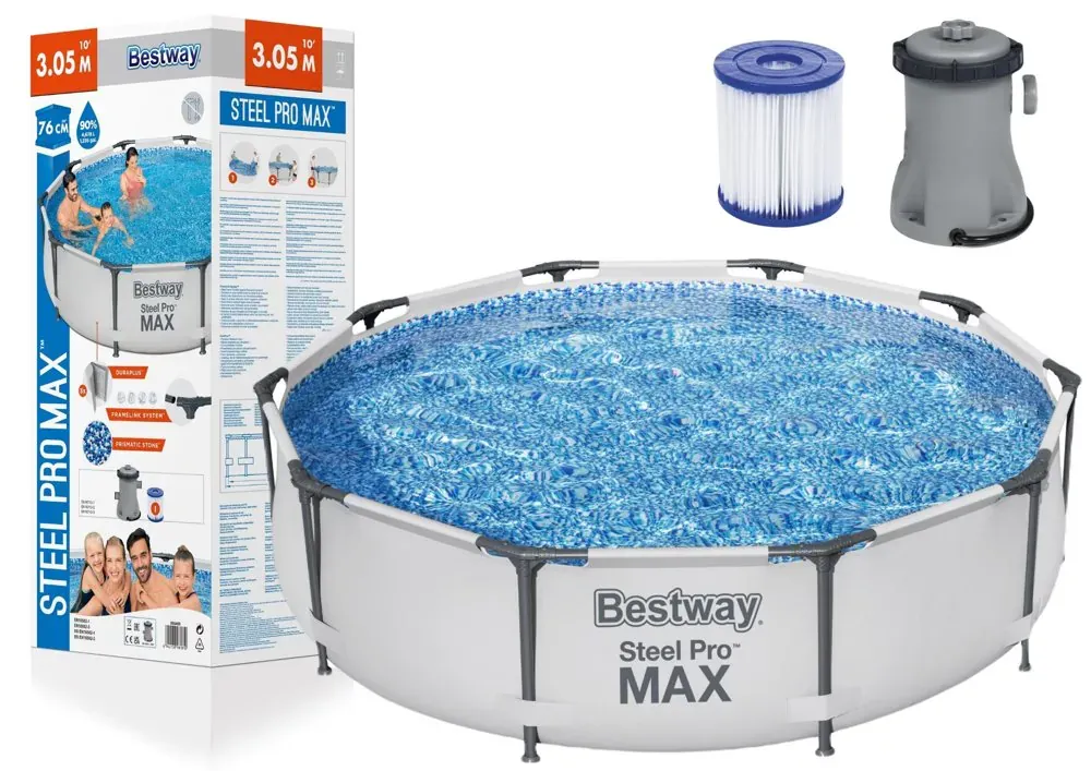 bestway montažni bazen 305 x 76 cm s pumpom - slika 2