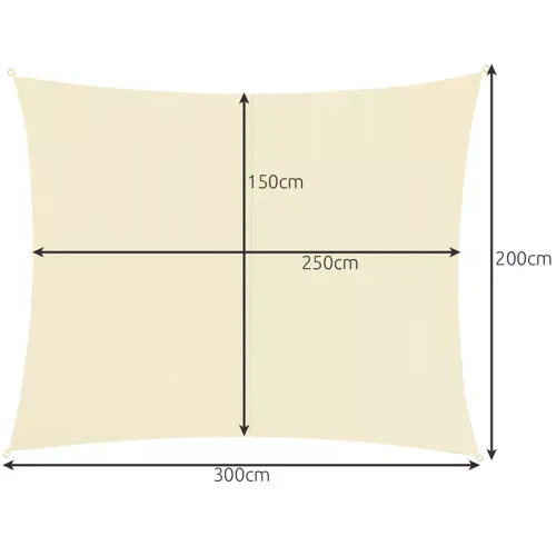 gardlov sunčano jedro 3x2m bež - slika 4