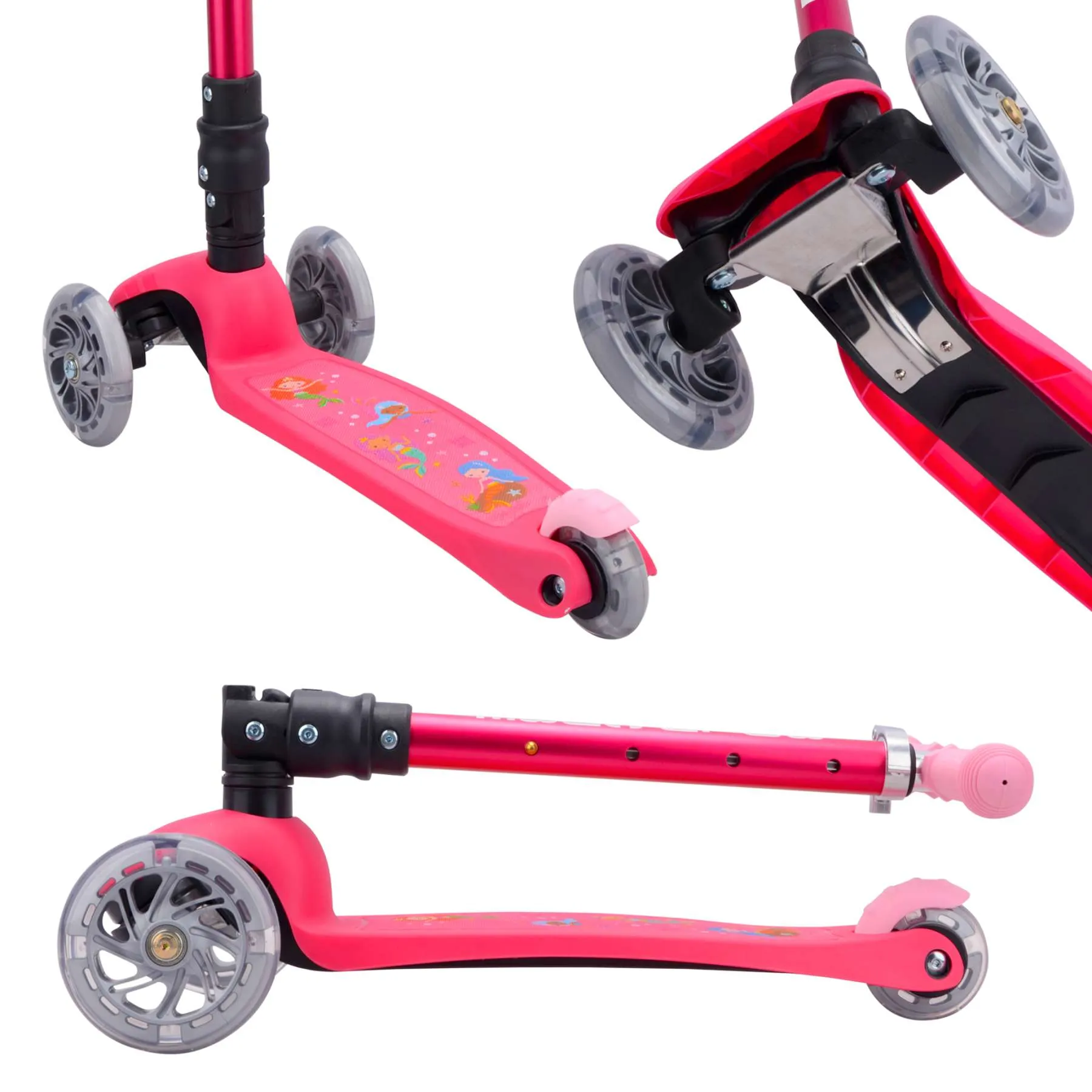 boldcube sklopivi mali romobil s tri kotača, mermaid pink boje - slika 10
