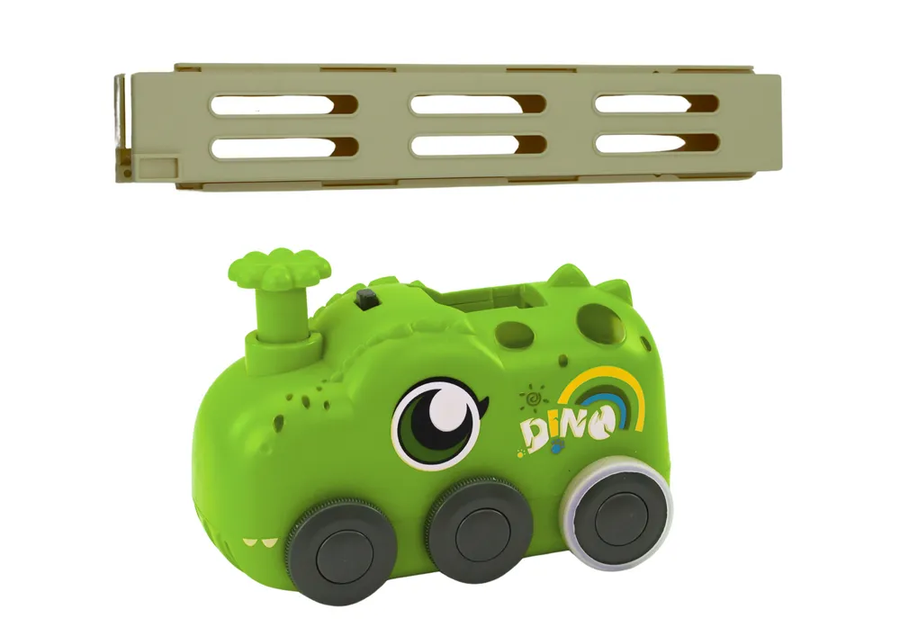 zeleni auto dinosaur na baterije šarene domine - slika 4