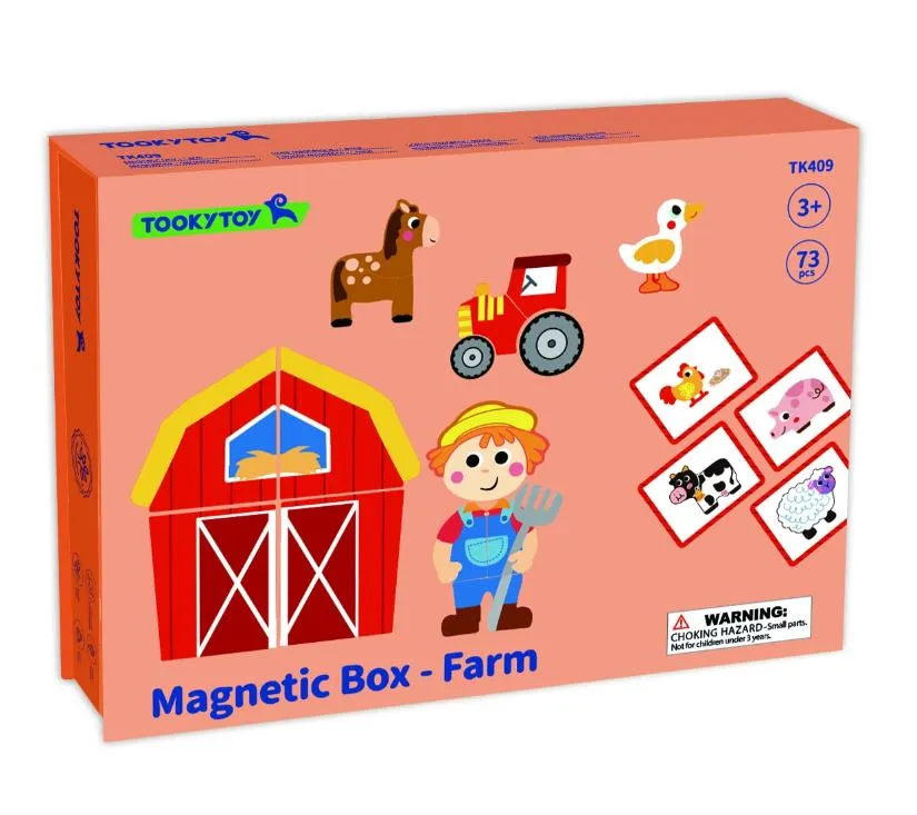 tooky toy magnetna slagalica, farma - slika 3