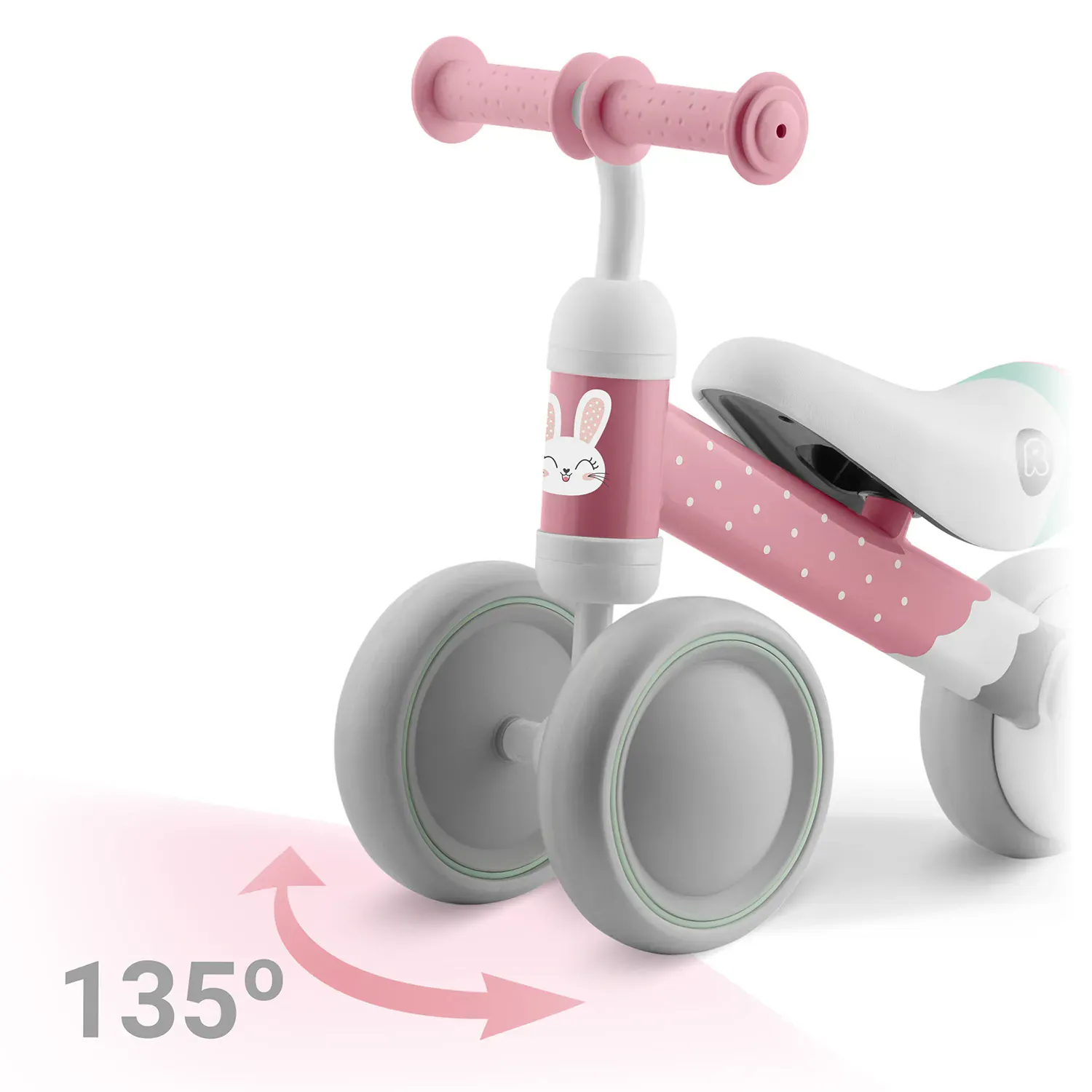 ricokids bicikl za balansiranje za malu djecu, rozi - slika 6
