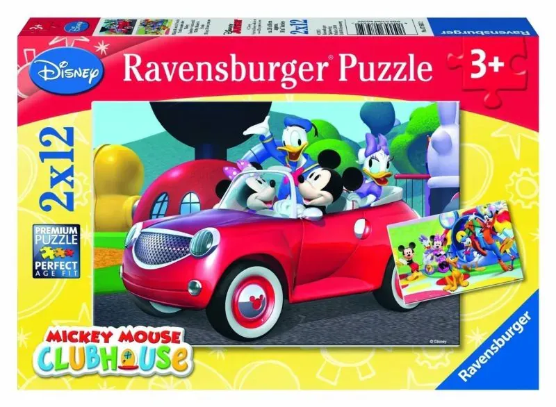 ravensburger puzzle mickey, minnie &prijatelji 2x12 kom - slika 2