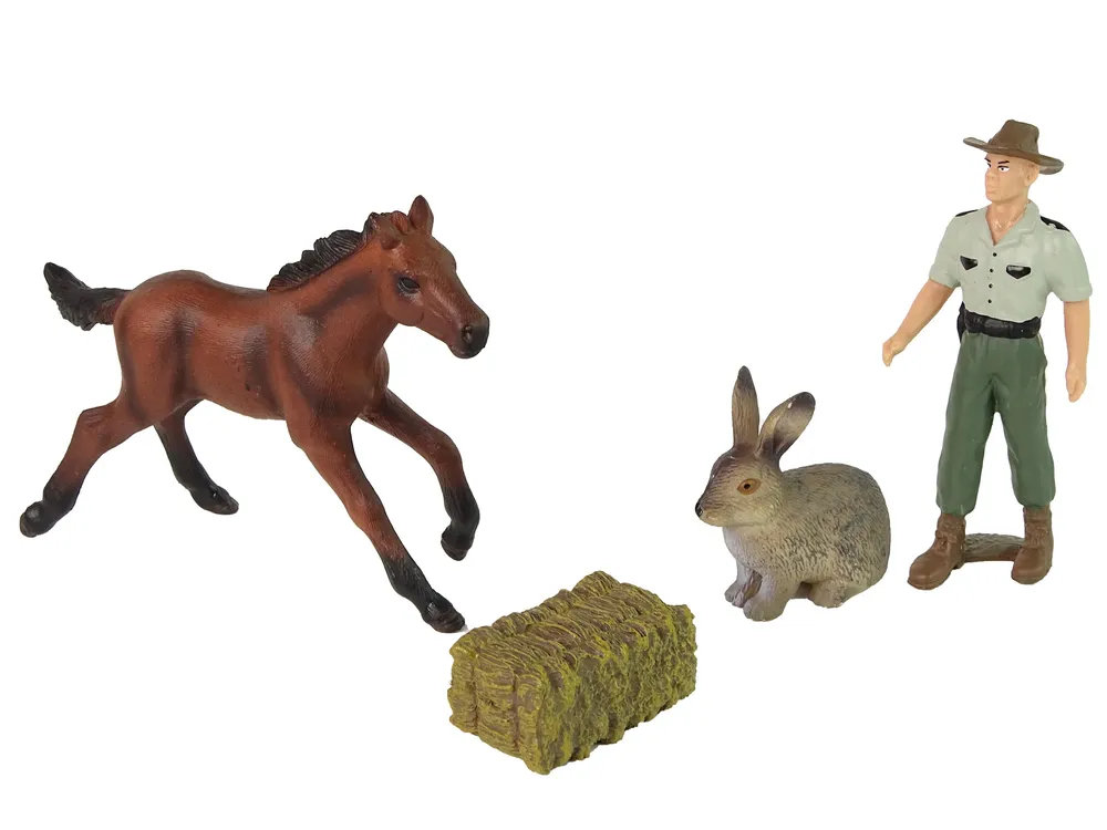 set figurica farmer s konjem i zecom - slika 3