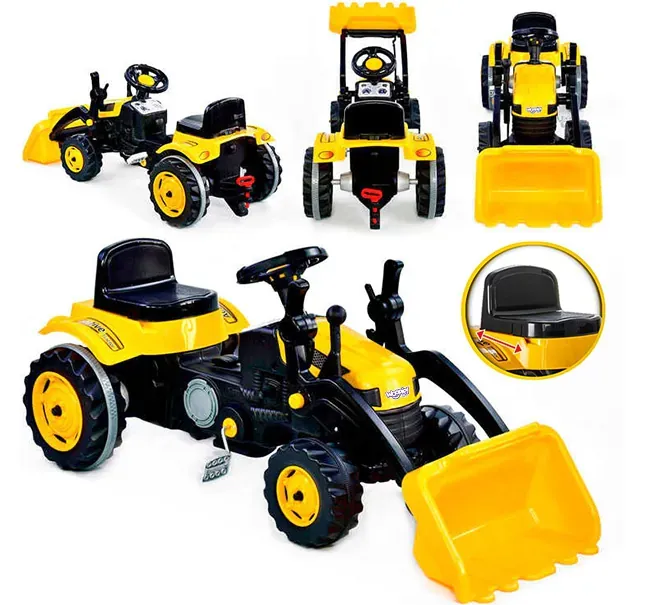 woopie žuti traktor na pedale - slika 2