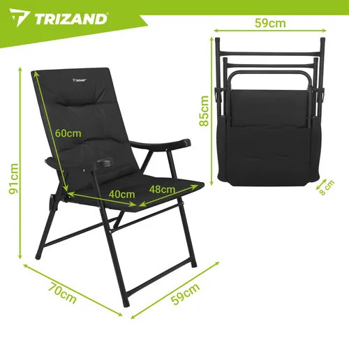trizand kamperska stolica 59x70x91cm - 2 kom. trizand - slika 3